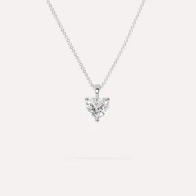 1 carat Heart Diamond Pendant Necklace