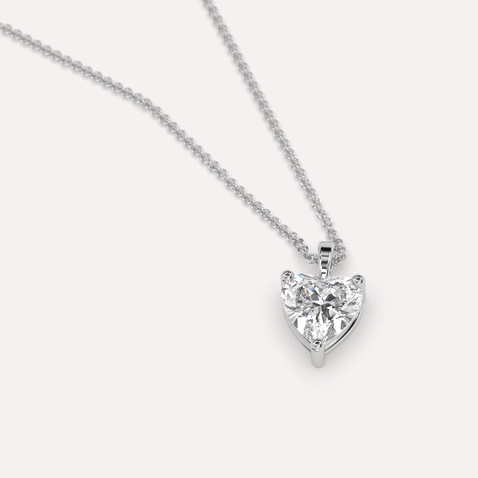 1 carat Heart Diamond Pendant Necklace