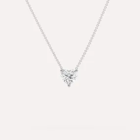 1 carat Heart Floating Diamond Necklace