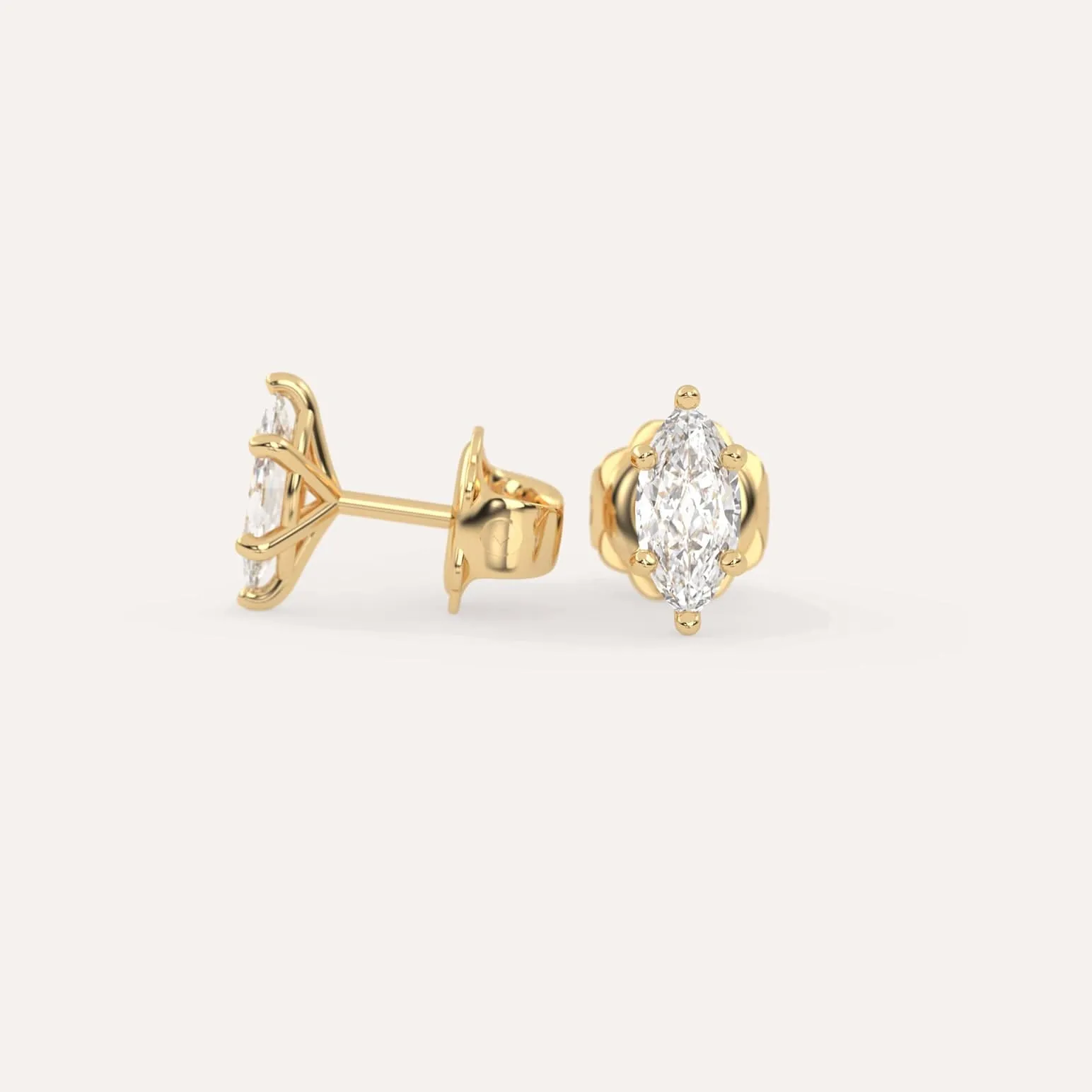 1 carat Marquise Diamond Stud Earrings