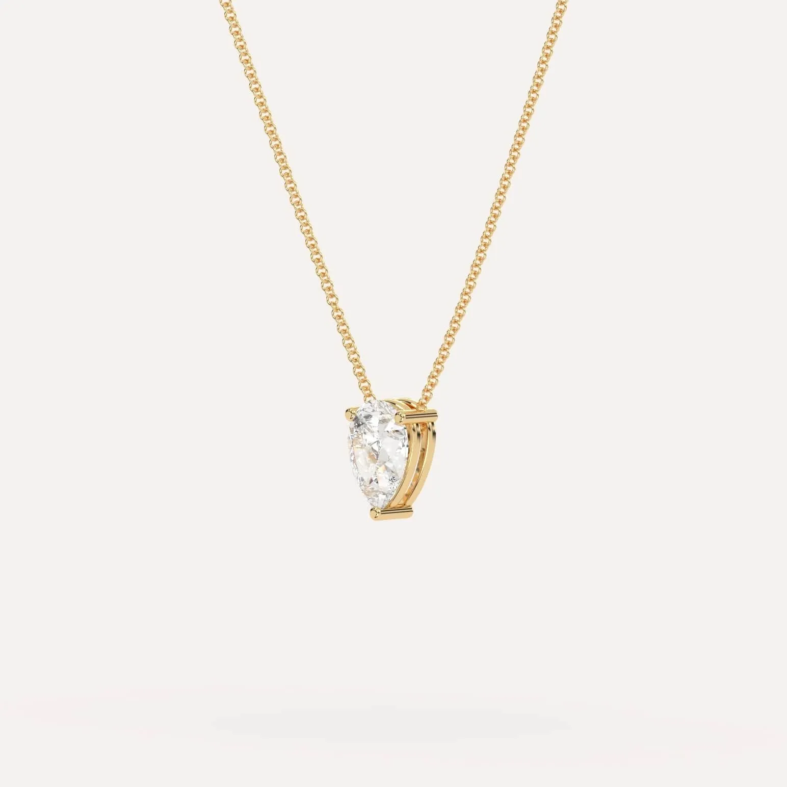 1 carat Pear Floating Diamond Necklace