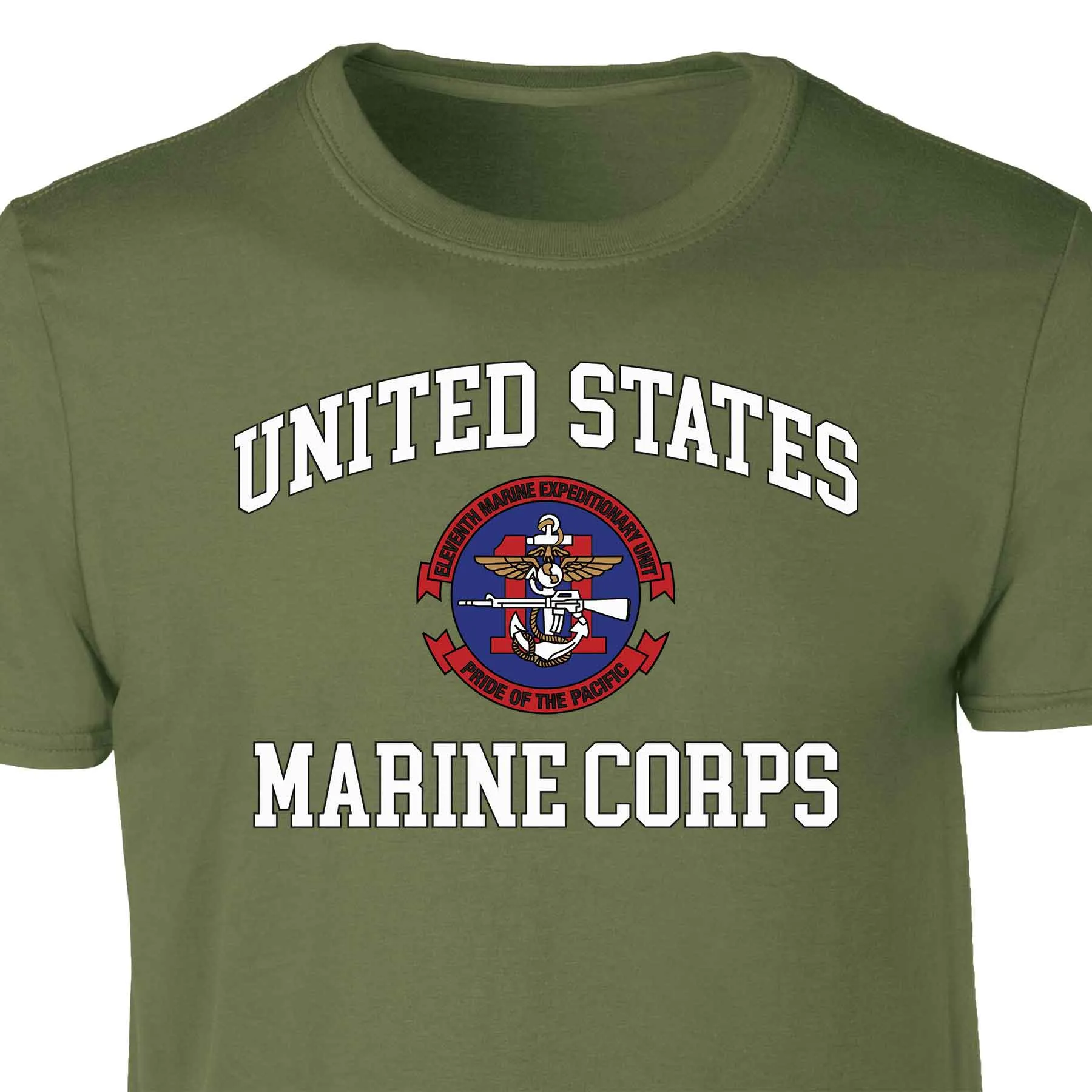 11th MEU Pride Of The Pacific USMC  Patch Graphic T-shirt