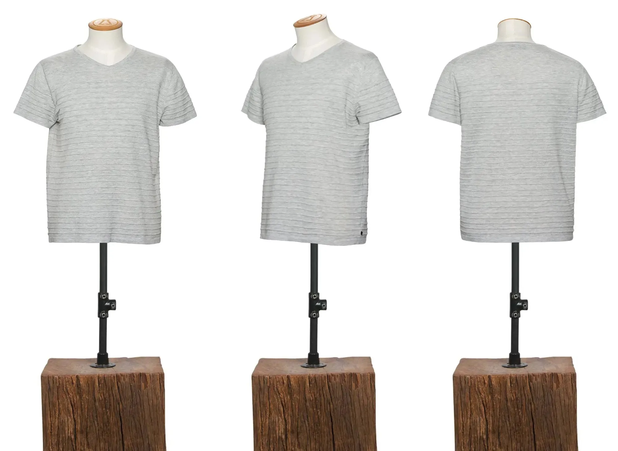 14GG COTTON/LINEN STRIPE TEE - CLEARANCE