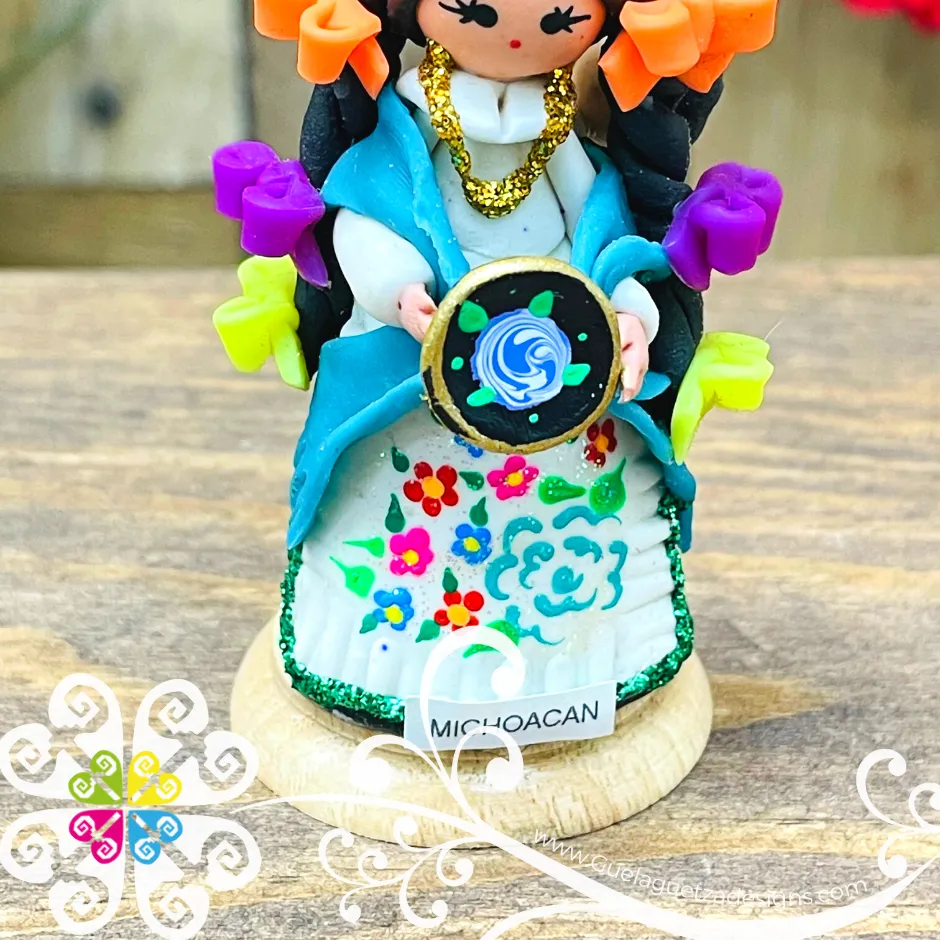 16- Michoacan Little Doll Figurine - Fondant Doll