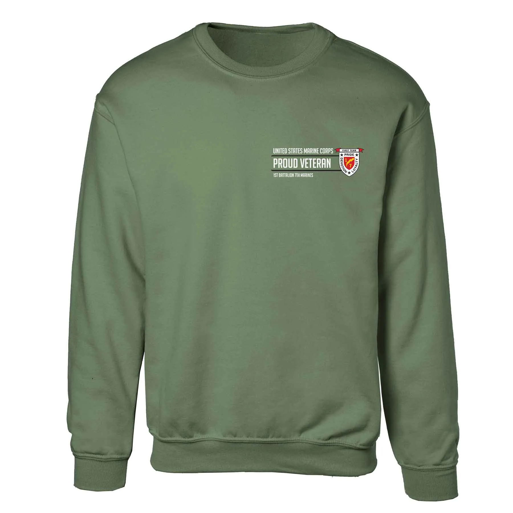 1st Battalion 7th Marines Proud Veteran Sweatshirt