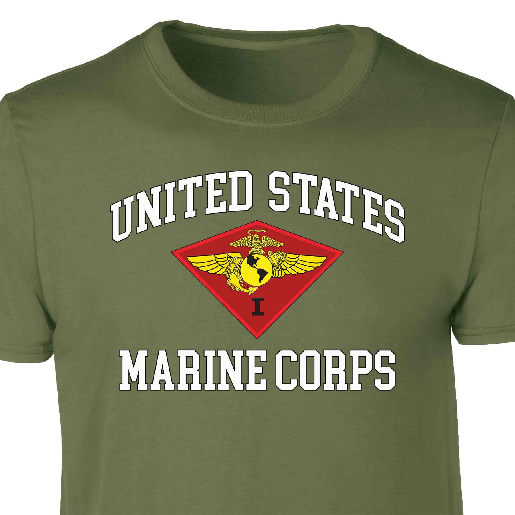 1st Marine Air Wing USMC  Patch Graphic T-shirt