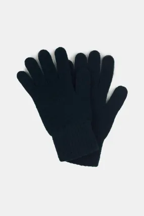 2 Ply Lambswool Gloves - Bottle Green