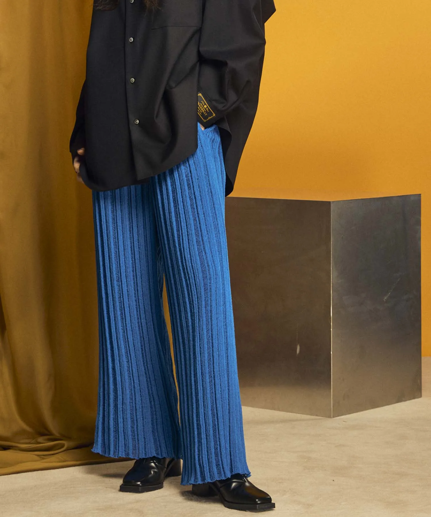 【24AW PRE-ORDER】Prime-Wide Sheer Rib Knit Pants