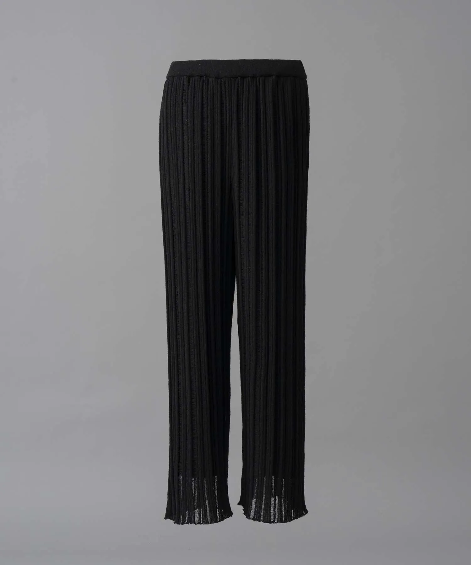 【24AW PRE-ORDER】Prime-Wide Sheer Rib Knit Pants