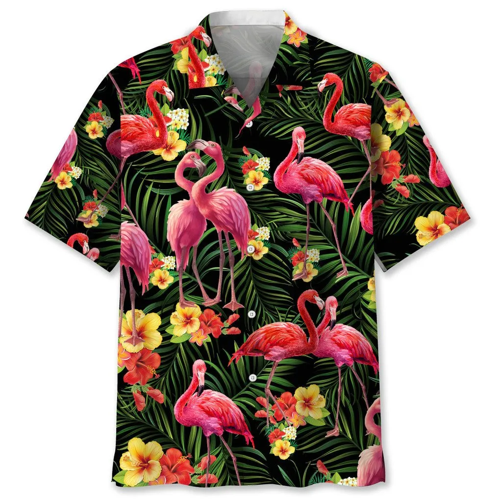 3D All Over Print Flamingo Hawaiian Shirt, Hawaii Beach Aloha Shirt for Men, Flamingo Shirt