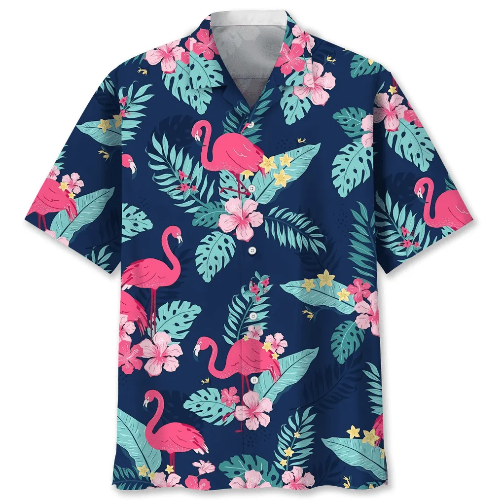 3D All Over Print Flamingo Hawaiian Shirt, Hawaii Beach Aloha Shirt for Men, Flamingo Shirt