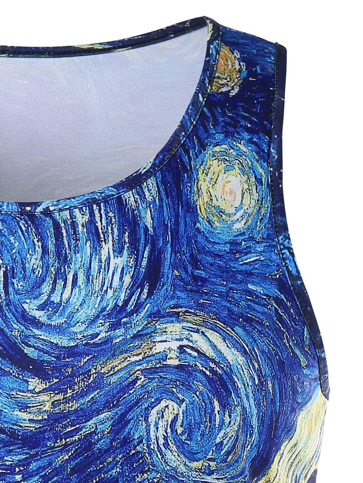 3D Starry Sky Print Tank Top