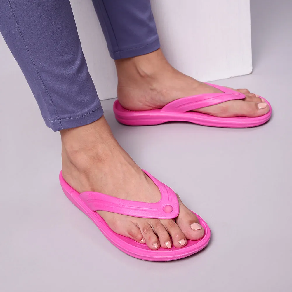 A-HA Casual Pink Flip Flops For Women VIRTUE-20 By Liberty