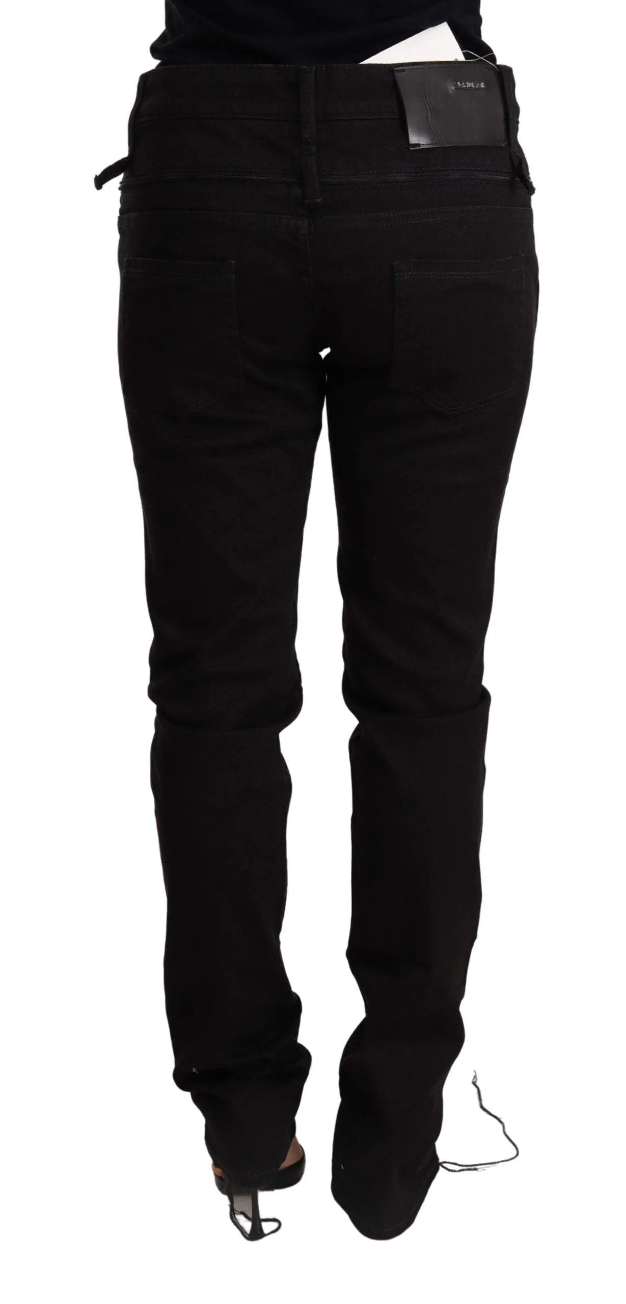 Acht Black Low Waist Skinny Denim Jeans Trouser