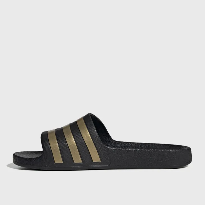 Adidas Unisex Adilette Aqua Sandal Black/Gold _ 168138 _ Black