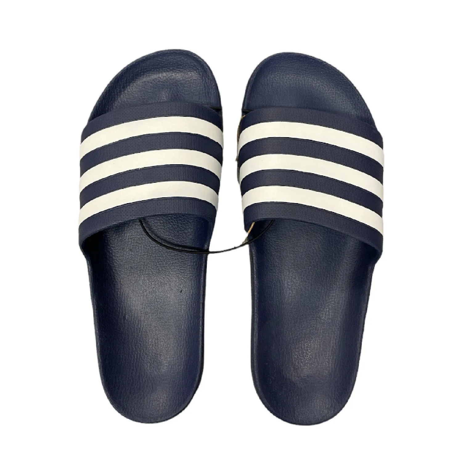 Adidas Unisex Adult Adilette Aqua Slide Sandals w/ Cloudfoam Footbed (Navy, Men US 12, Women US 13)