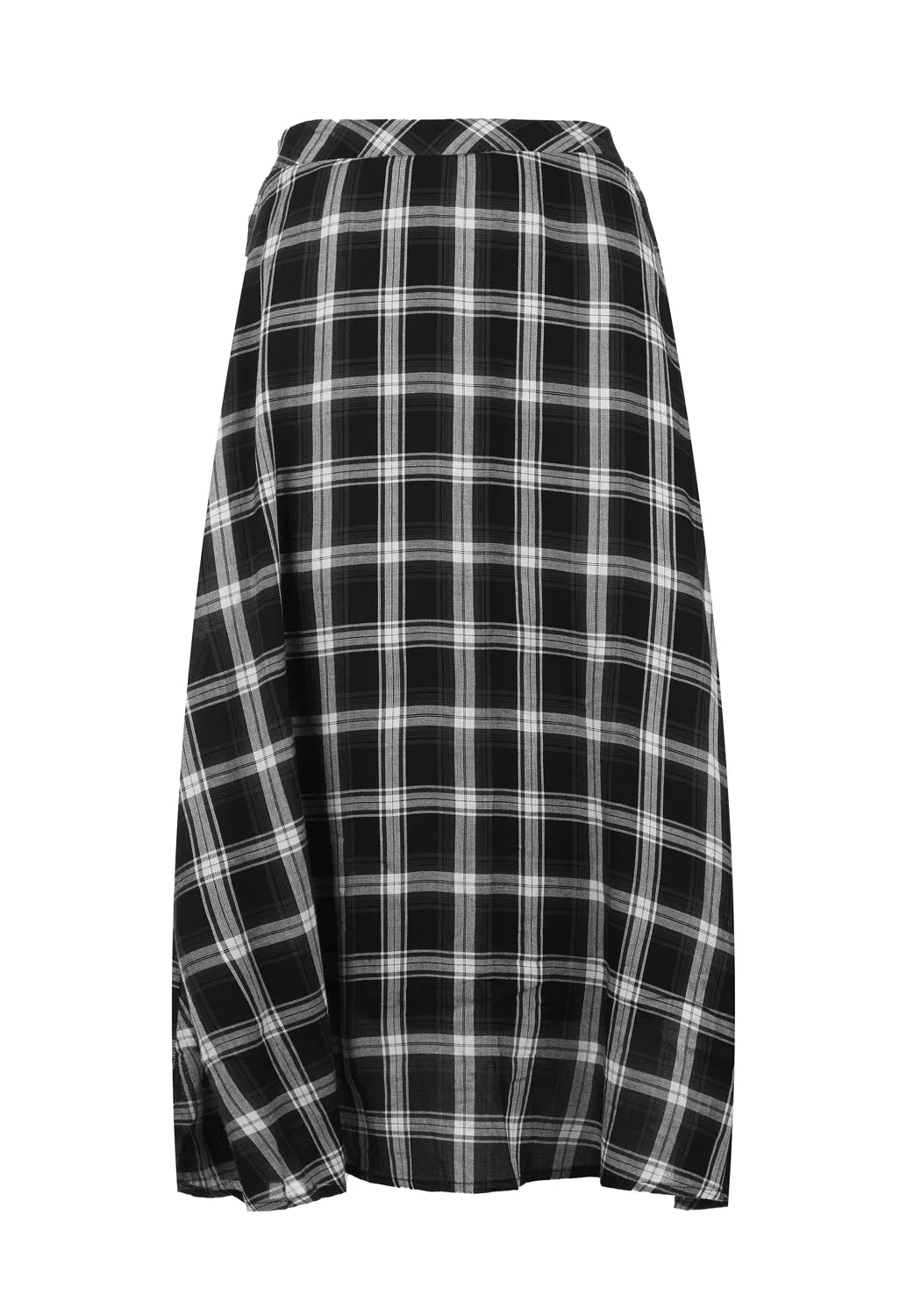 Albion Check Midi Skirt