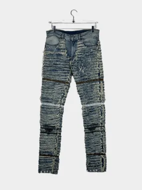 All-over Frayed Jeans