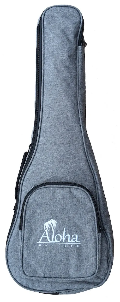 ALOHA 5MM PADDED TENOR UKULELE GIGBAG - GREY