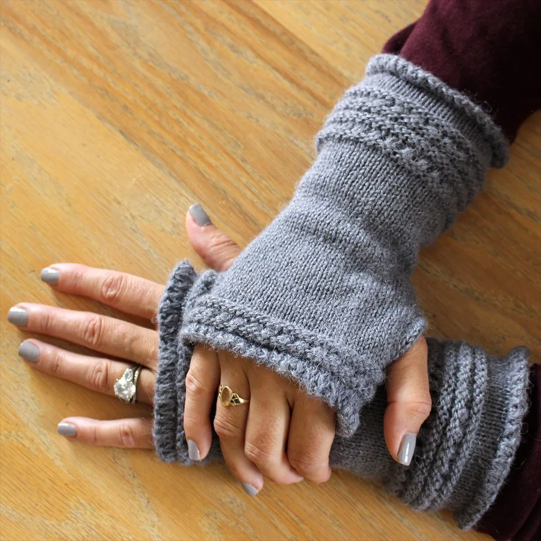 Alpaca Wrist Warmers Eyelet