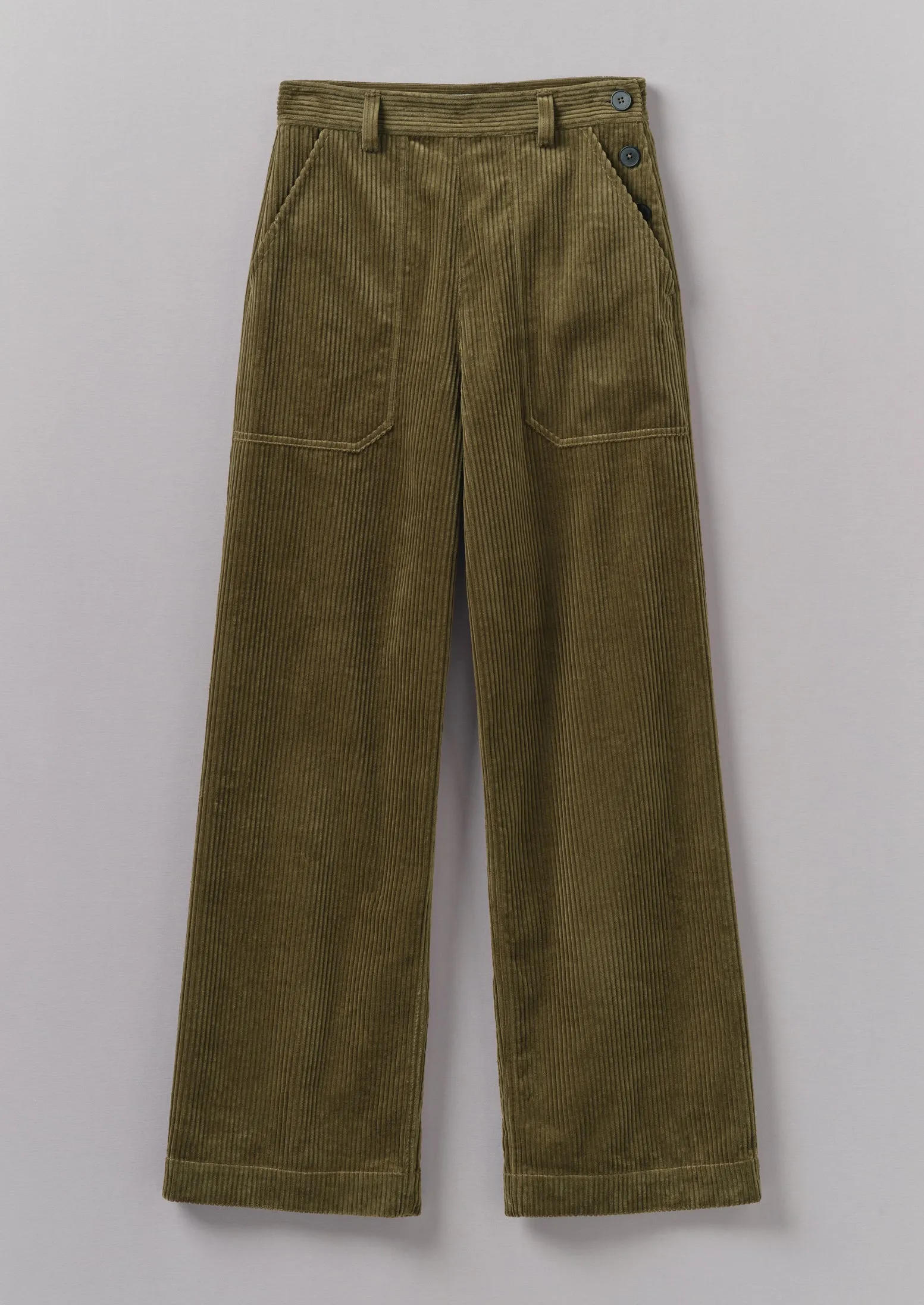 Full Length Organic Corduroy Trousers in Barley Color by Annie