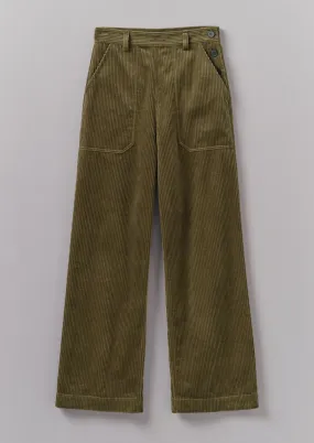 Full Length Organic Corduroy Trousers in Barley Color by Annie