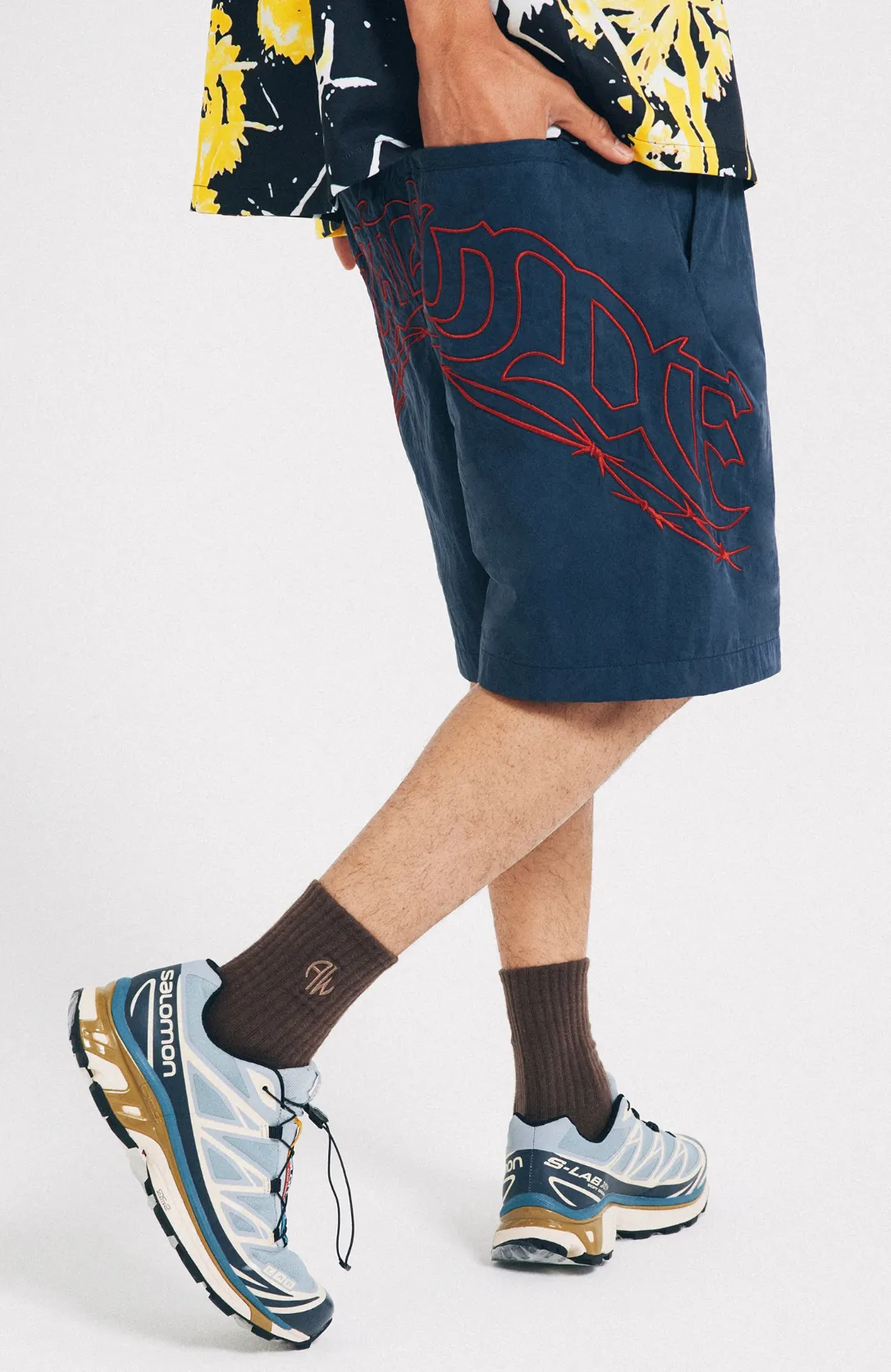 ANTIDOTE Embroidered Big Logo Shorts