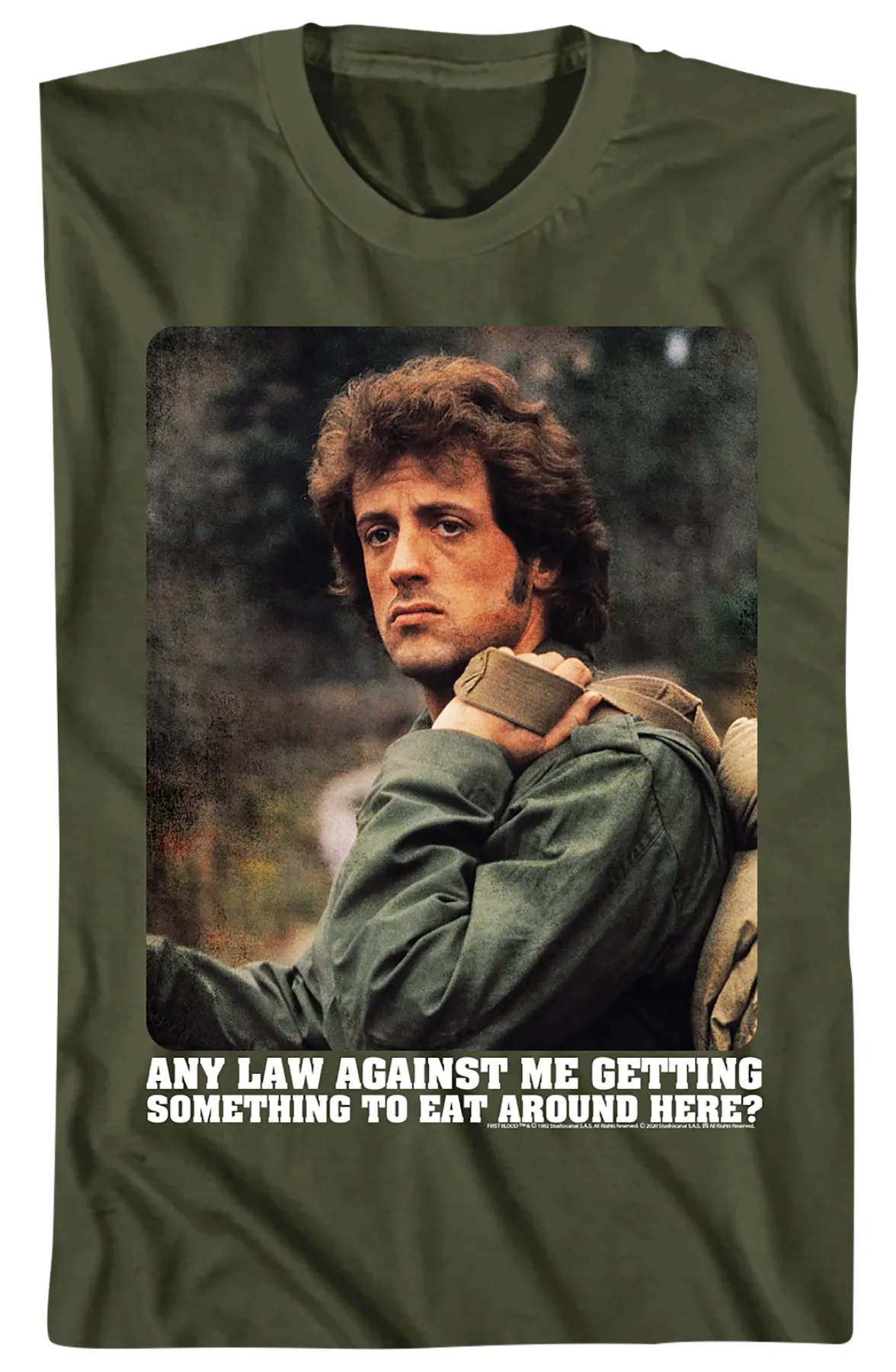 Any Law Against Me Getting Something To Eat Rambo T-Shirt