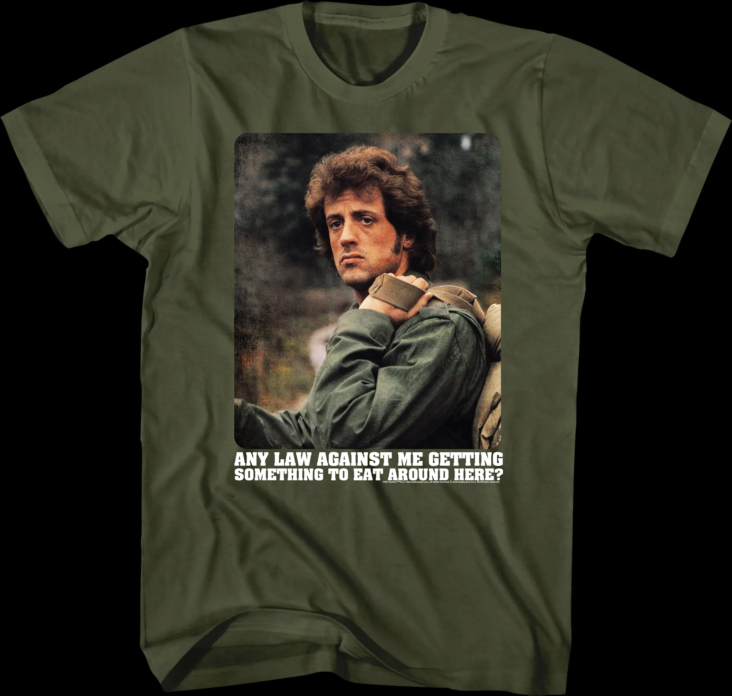 Any Law Against Me Getting Something To Eat Rambo T-Shirt