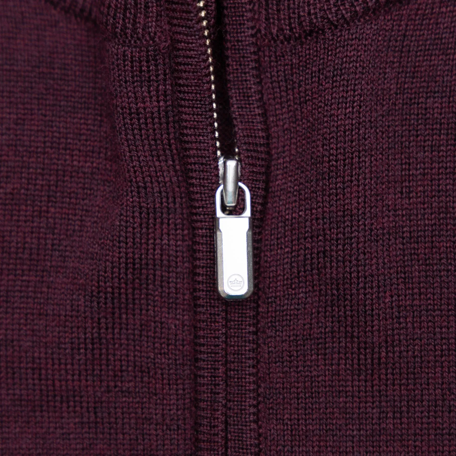 Autumn Crest Quarter Zip Merino Knit Mid Layer Cranberry - AW23