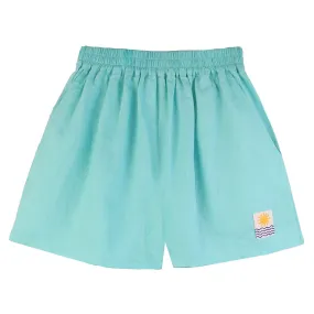 Basic Linen Shorts in Aqua by L.F.Markey