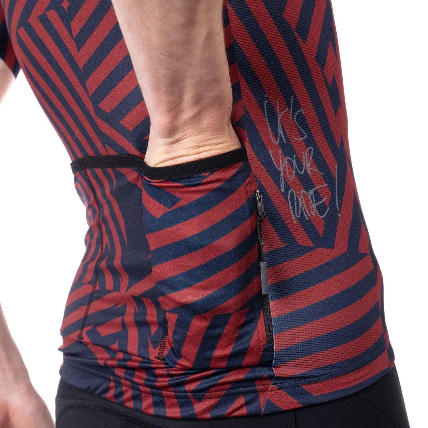 Bioracer Spitfire Mens Cycling Jersey (Don Dazzle/Navy Bordeaux)