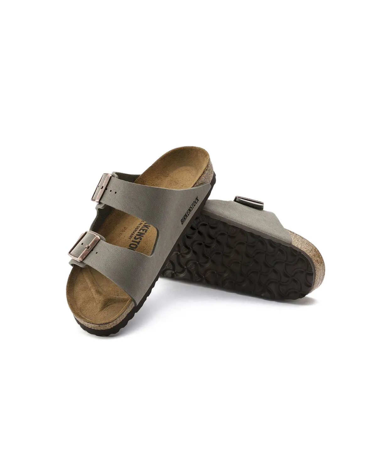 Birkenstock Arizona BirkiBuc Stone Sandals