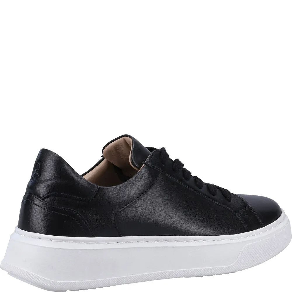 Black Camille Lace-Up Cupsole Trainers