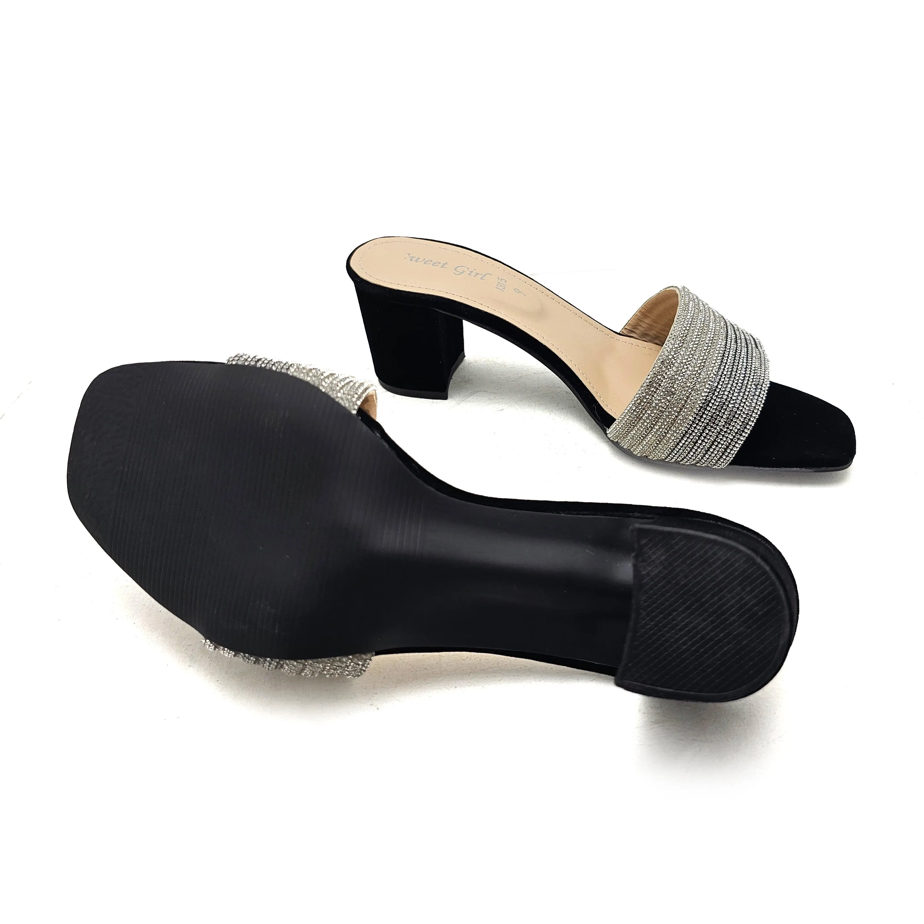 Black Fancy Slipper