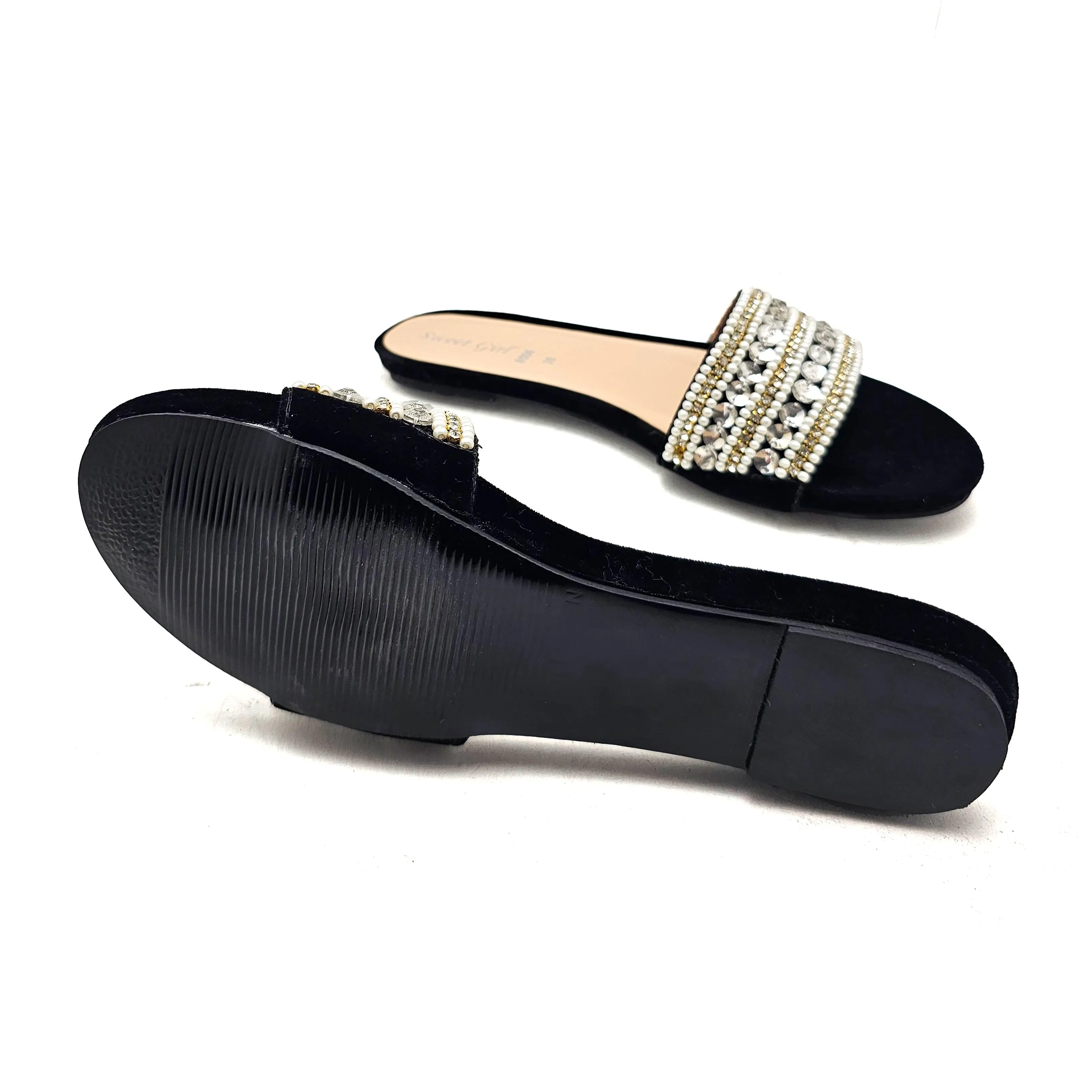 Black Fancy Slipper