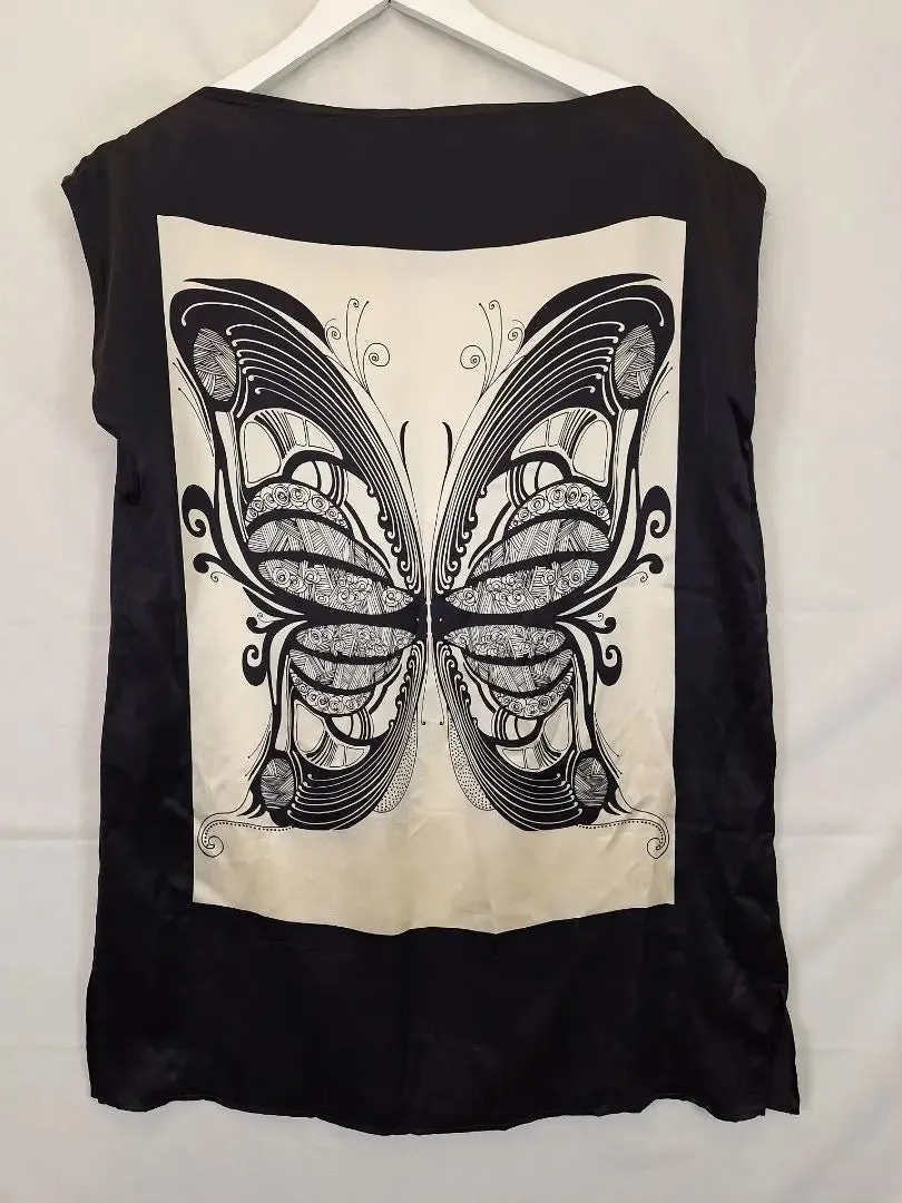 Carla Zampatti Slip On Butterfly Blouse Size L