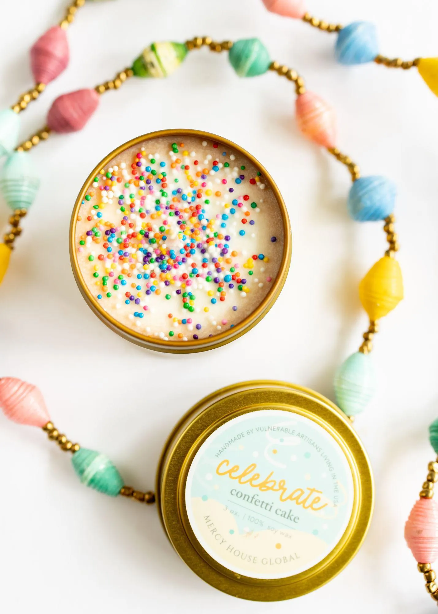 Celebrate Candle with Sprinkles | 3 oz Tin