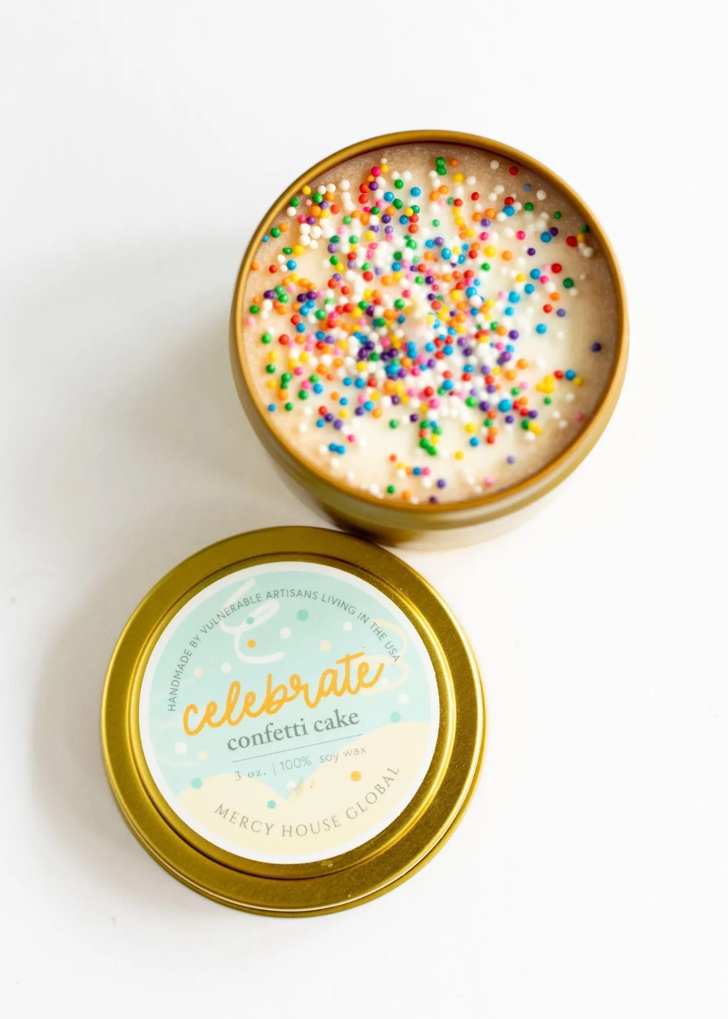 Celebrate Candle with Sprinkles | 3 oz Tin