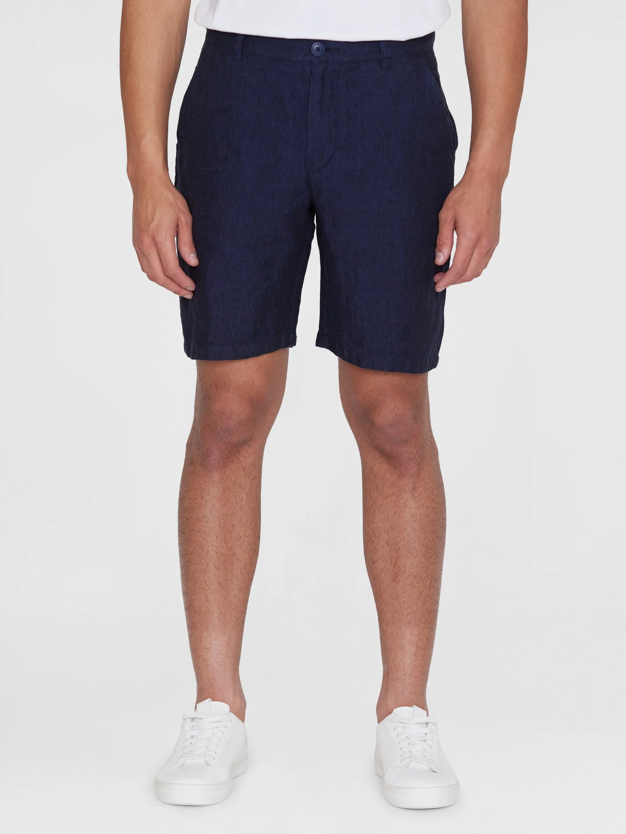 CHUCK regular linen shorts - GOTS/Vegan - Total Eclipse