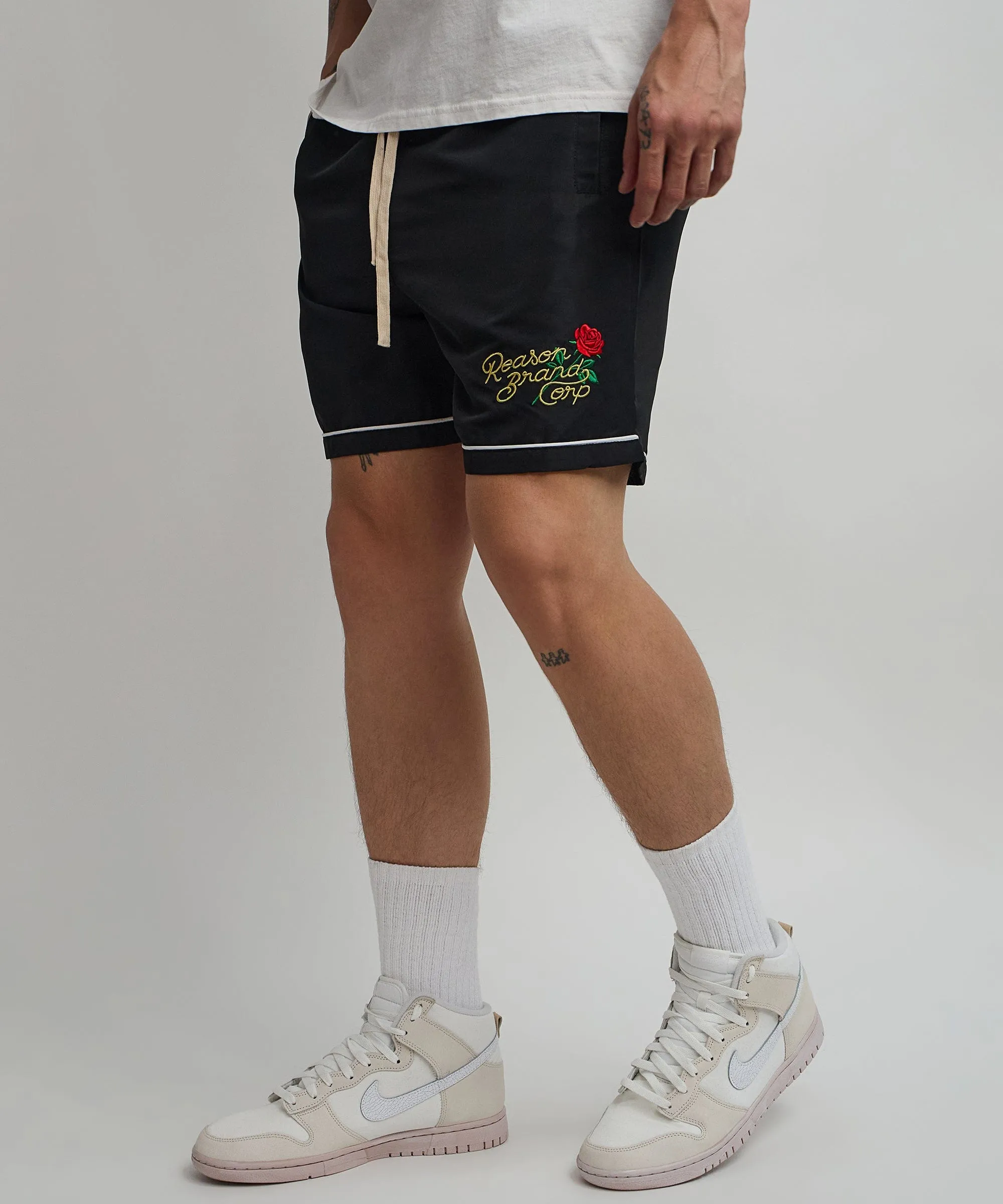 Clubmaster Embroidered Shorts - Black