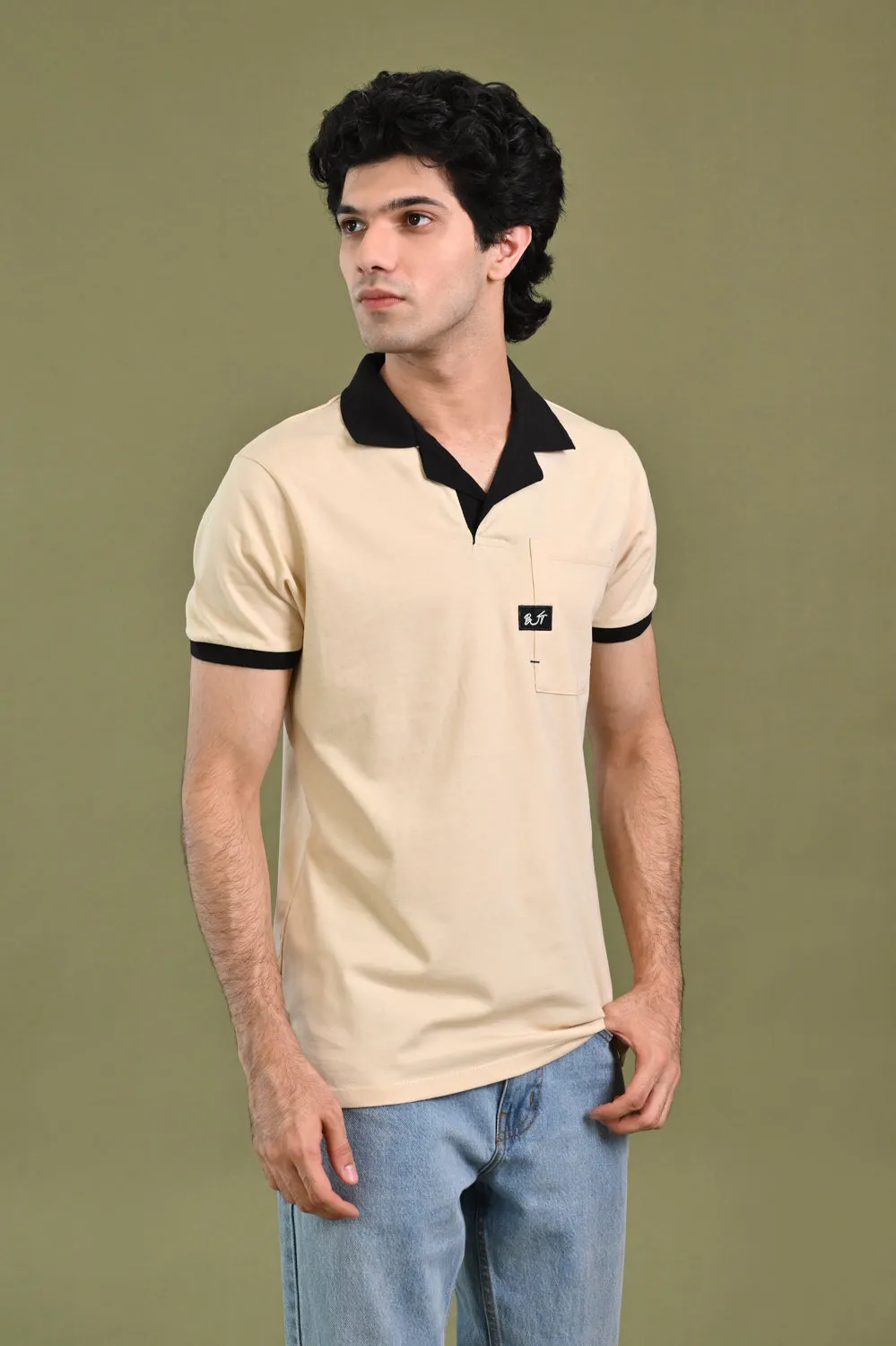 CONTRAST RESORT COLLAR POLO