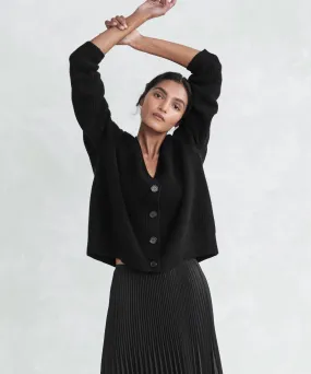 Cropped Cashmere Cocoon Cardigan