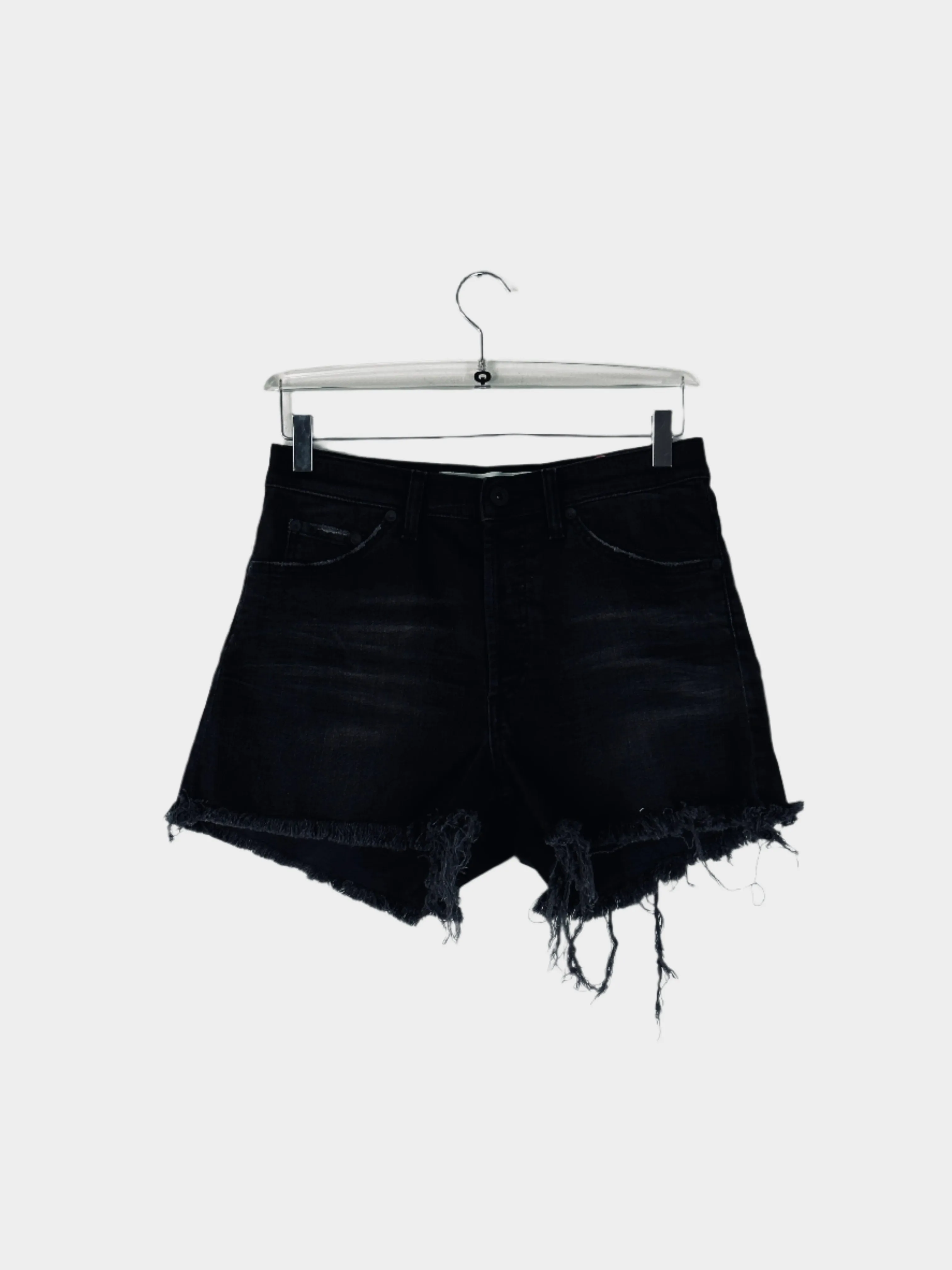 Denim Pin-striped Shorts