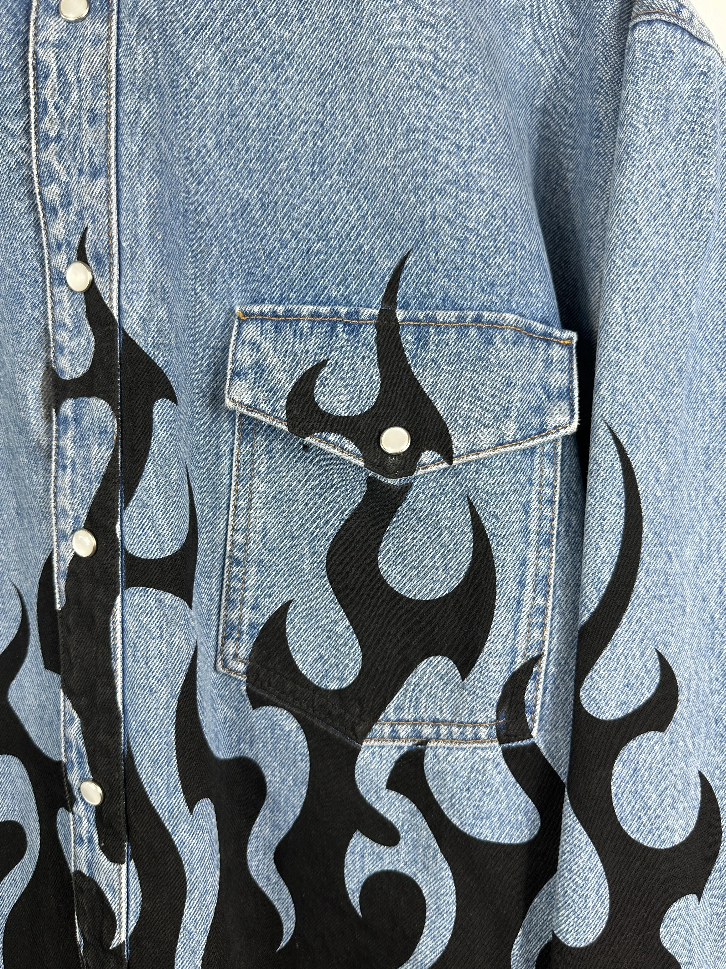 Denim Shirt With Print