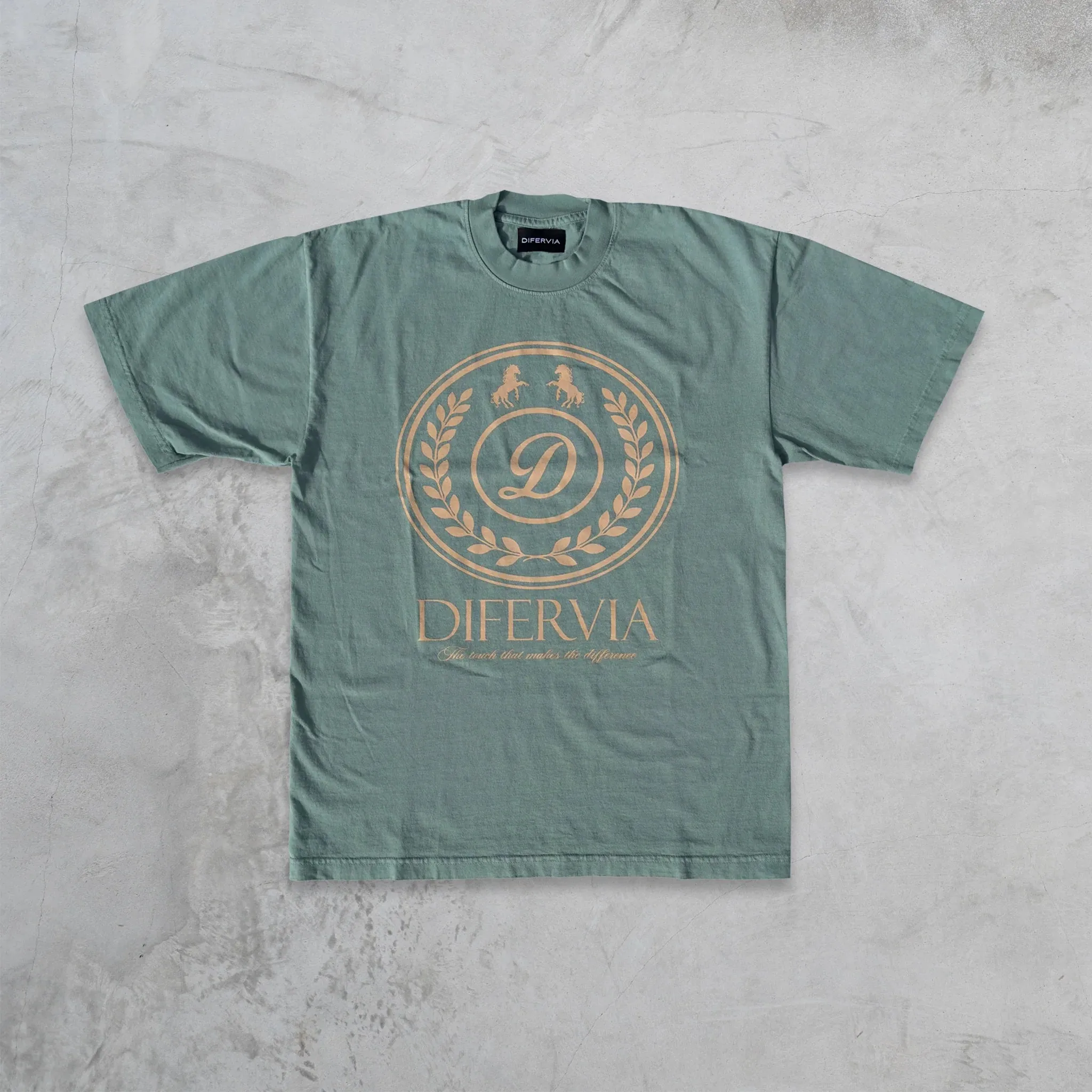 DIFERVIA SHIELD, ATLANTIC GREEN T-SHIRT