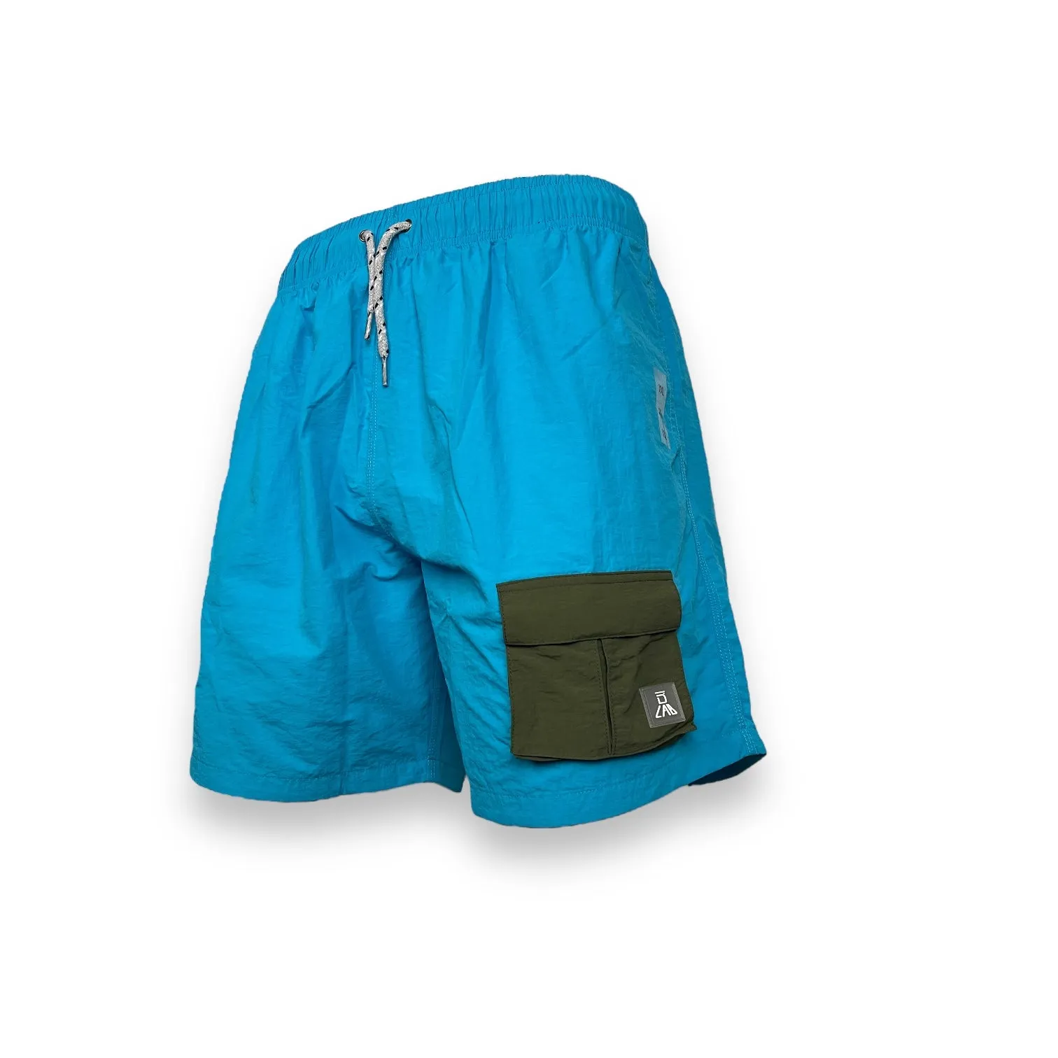 DLAB Hybrid Shorts Blue with Dark Green Pocket