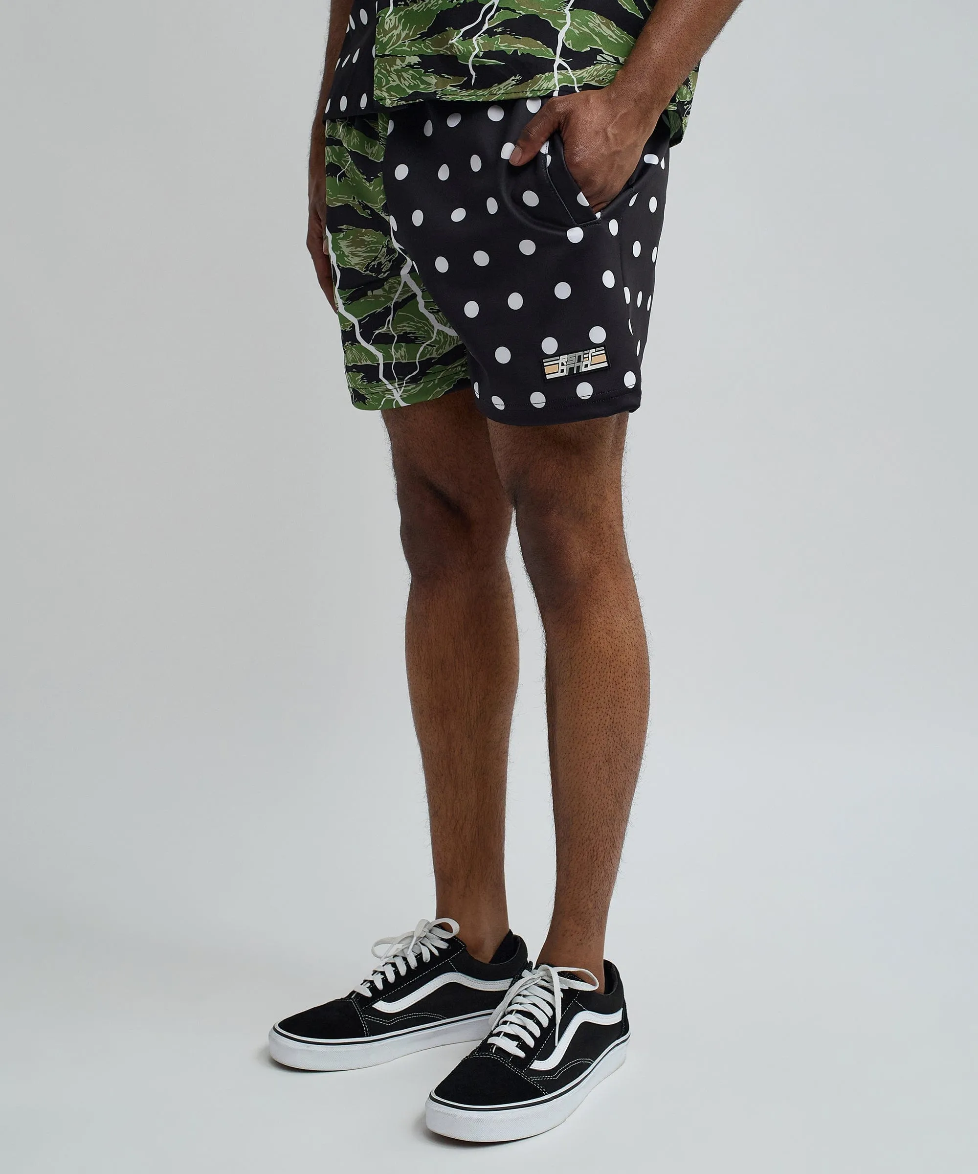 Dots And Camo Split Shorts