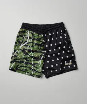 Dots And Camo Split Shorts