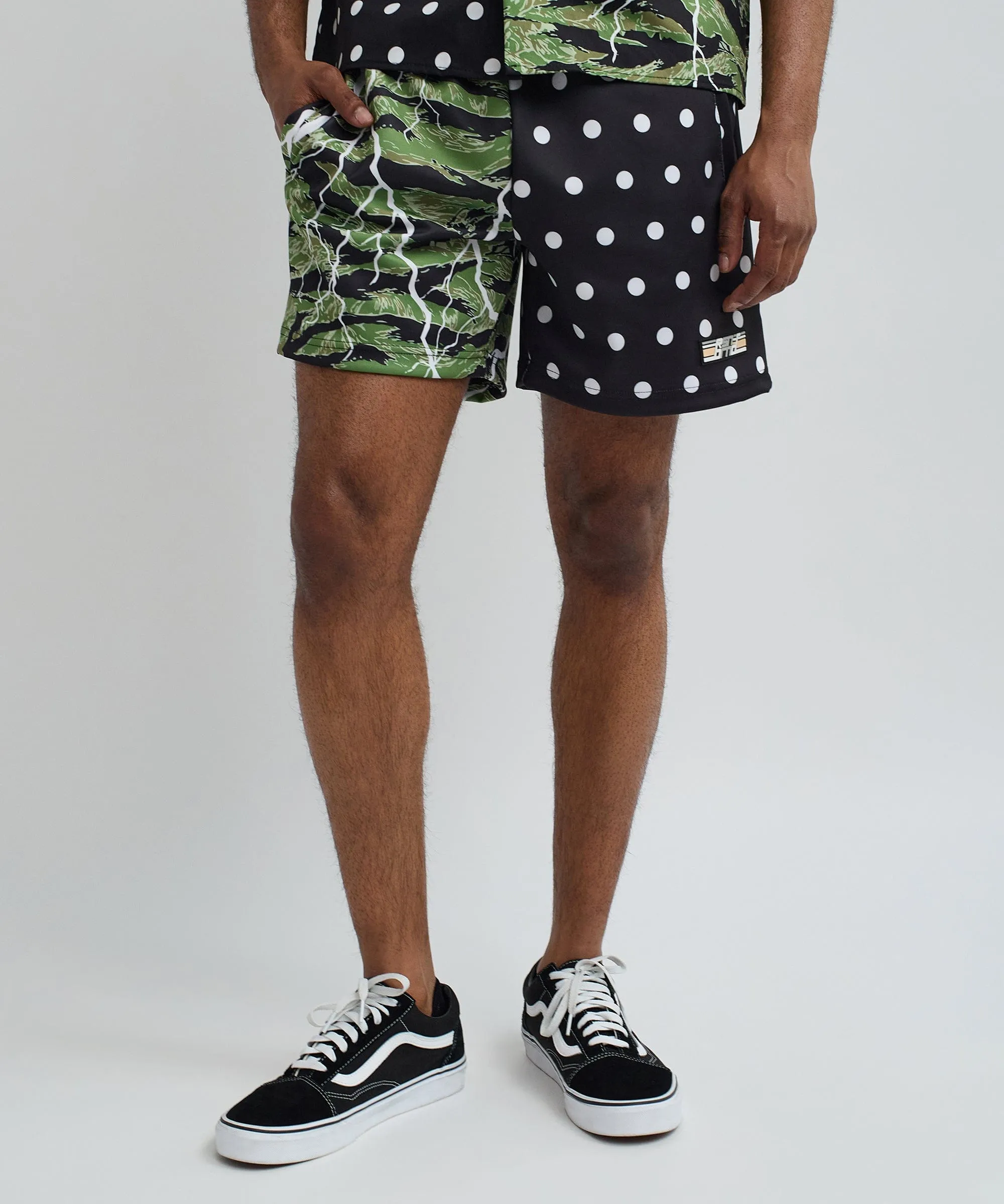 Dots And Camo Split Shorts